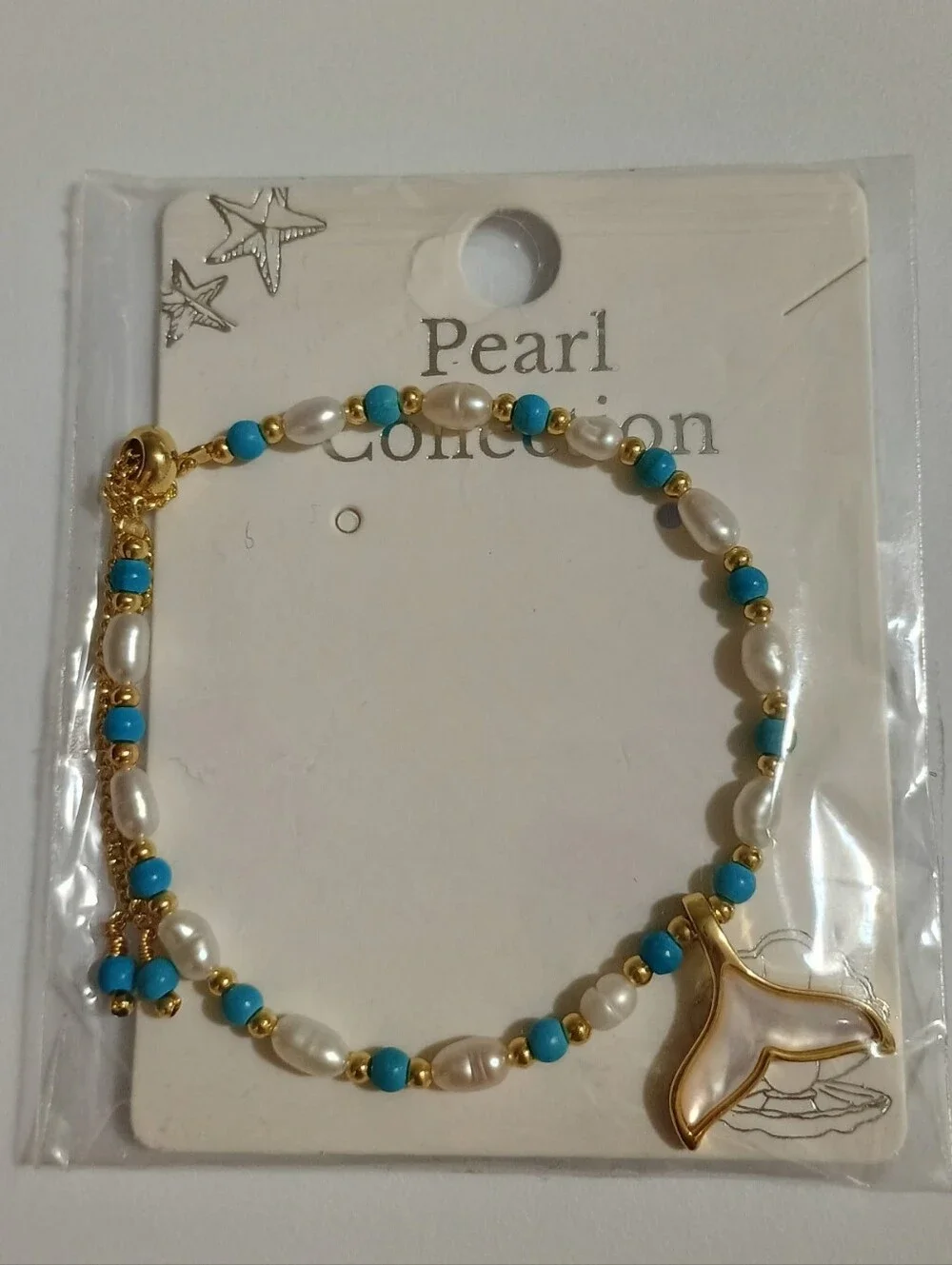 Pearl Beaded Charm Bracelet - NWT